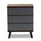 Baxton Studio Roldan Modern and Contemporary Two-Tone Walnut and Grey Finished Wood 3-Drawer Bedroom Chest 180-11204-Zoro - alternate 6
